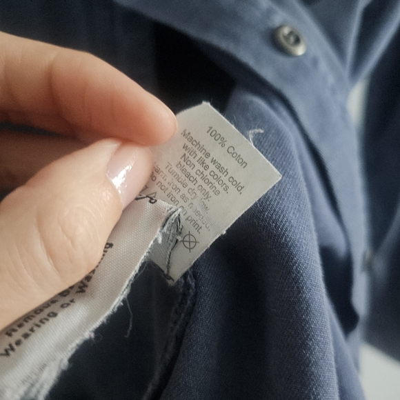 Madewell 100% Cotton Dusty Blue Long sleeve Button-up Shirt - Size Small - Picture 4 of 7